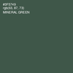 #3F5749 - Mineral Green Color Image